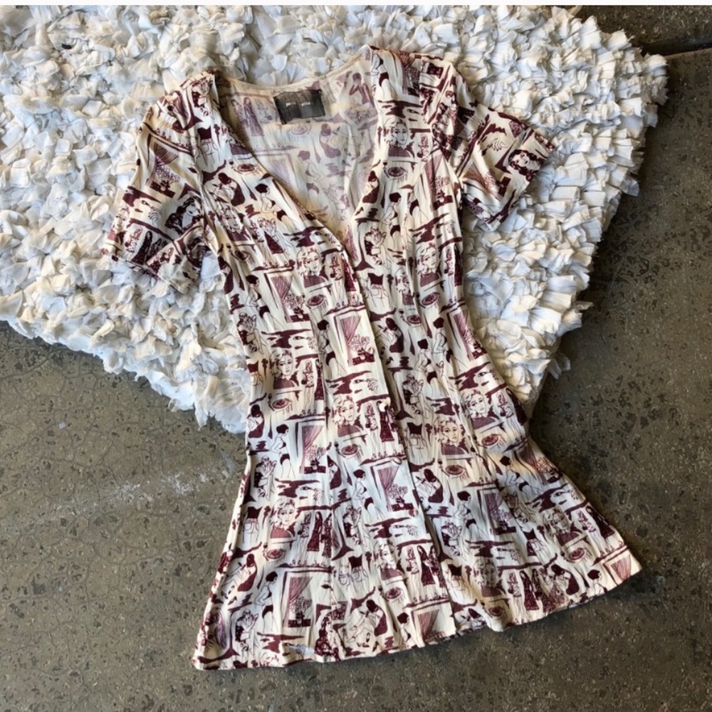 Reformation Megan Mini Button Up Dress Babe